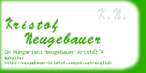 kristof neugebauer business card